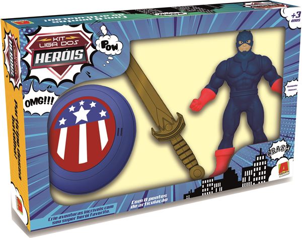 Linha Heróis Boneco / Escudo / Espada – Capitão