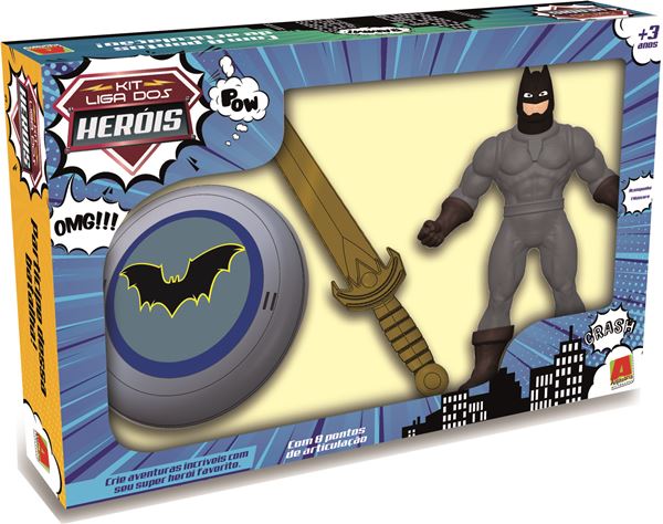 Linha Heróis Boneco / Escudo / Espada – Morcego