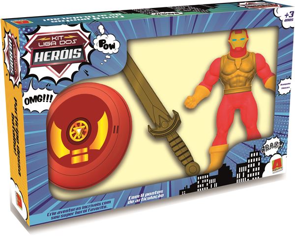 Linha Heróis Boneco / Escudo / Espada – Ferro