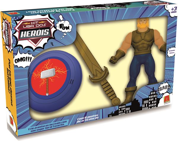 Linha Heróis Boneco / Escudo / Espada – Viking