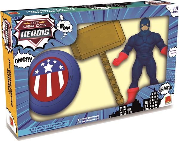 Linha Heróis Boneco / Escudo / Martelo – Capitão