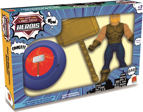 Linha Heróis Boneco / Escudo / Martelo – Viking